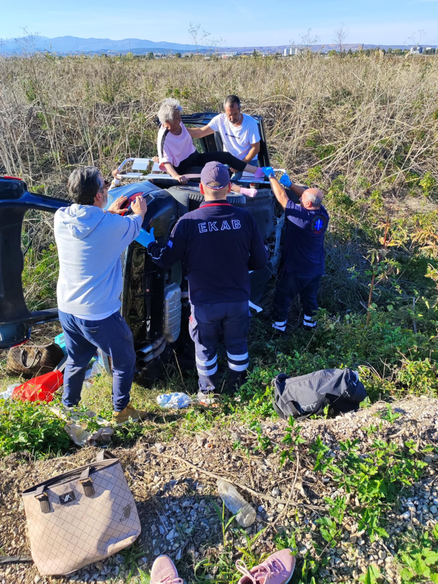 Πτολεμαΐς - Επτά τραυματίες σε τροχαίο ατύχημα κοντά στον Βιολογικό καθαρισμό Πτολεμαΐδας.