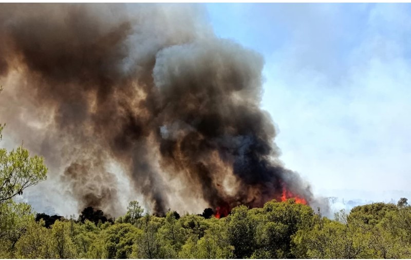 Φωτιά σε εξέλιξη έξω από το Βαρυκό. Στην επίμαχη περιοχή δυνάμεις από την Πυροσβεστική Υπηρεσία Πτολεμαΐδας και κάτοικοι του χωριού προσπαθούν για την κατάσβεση. Η φωτιά καίει χορτολιβαδική έκταση.