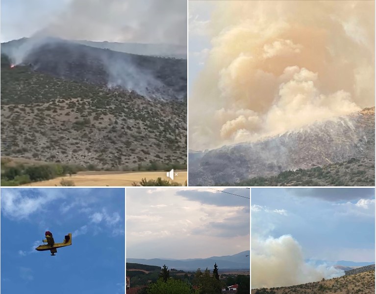 Σε εξέλιξη φωτιά που καίει σε ορεινή περιοχή των Κομνηνών. Επί τόπου επίγειες ισχυρές Πυροσβεστικές δυνάμεις. Επιχειρούν και εναέρια μέσα.