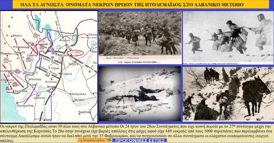 Οι νεκροί Ήρωες της Πτολεμαΐδος από την έναρξη του πολέμου του 1940 έως τις 18 Αυγούστου 1941 – Του Σταύρου Καπλάνογλοο