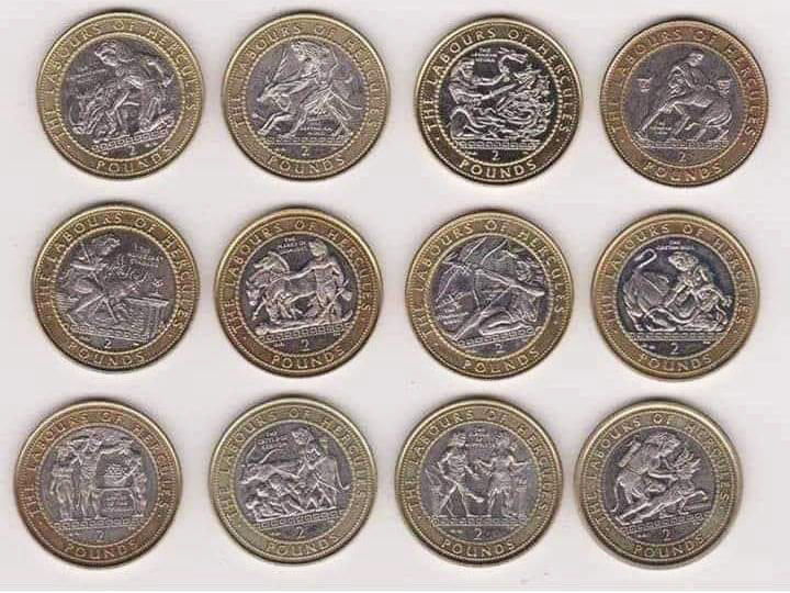 Το Γιβραλτάρ κυκλοφόρησε συλλογή νομισμάτων Ευρώ με τους άθλους του Ηρακλή…  