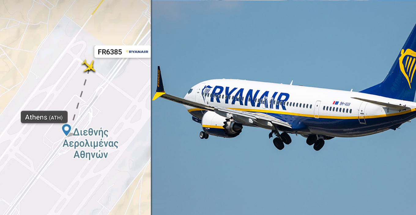 Ταχεία εκκένωση του αεροσκάφους της Ryanair από Πολωνία στο «Ελευθέριος Βενιζέλος»