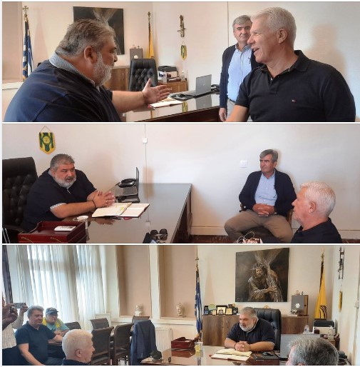 Τον Δήμαρχο Εορδαίας  επισκέφθηκε ο Πρόεδρος της ΑΔΕΔΥ - Μελιτώματα διαδικτύου (fb κ. Μαίρης Κεσκιλίδου) 