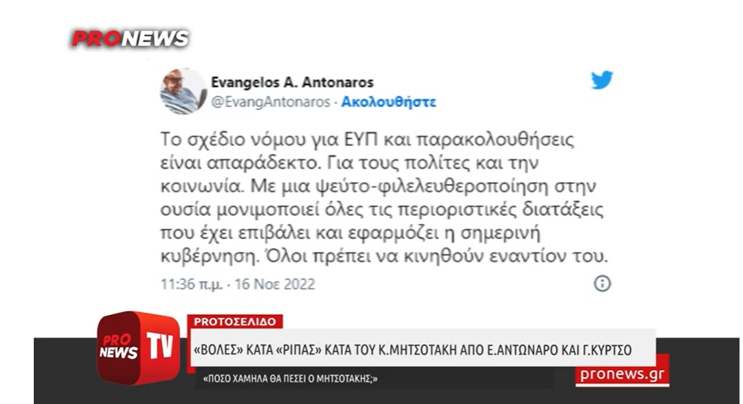«Βολές» κατά «ριπάς» κατά του Κ.Μητσοτάκη από Αντώναρο και Κύρτσο για το ν/σ των παρακολουθήσεων