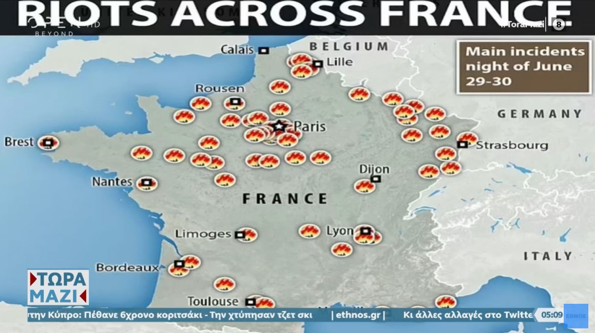 Ανεξέλεγκτο κύμα βίας στη Γαλλία – Εθνικές διαστάσεις λαμβάνει η εξέγερση 
