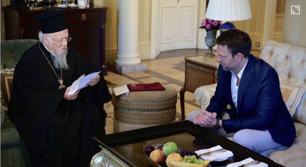 Συνάντηση Κασσελάκη με τον Οικουμενικό Πατριάρχη Βαρθολομαίο