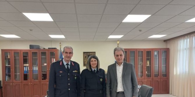 Εθιμοτυπική επίσκεψη του Γενικού Περιφερειακού Αστυνομικού Διευθυντή Κωνσταντίνου Σπανούδη στον Περιφερειάρχη
