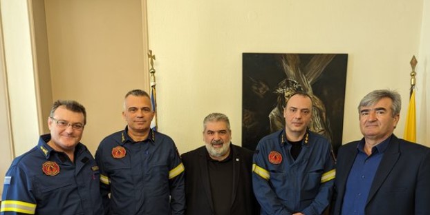 Επίσκεψη του νέου Διοικητή των Πυροσβεστικών Υπηρεσιών της ΠΕ Κοζάνης στο Δήμαρχο Εορδαίας