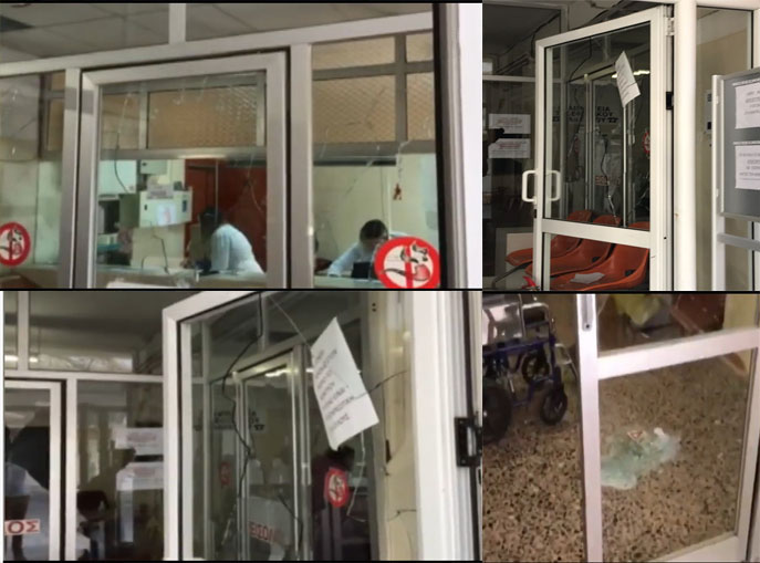 Άντρας έσπασε τις τζαμαρίες στο Κέντρο Υγείας Κοζάνης