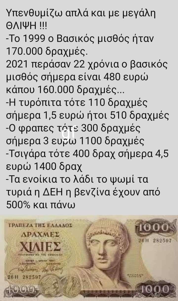 Η φωνή των Συμπολιτών μας στο FB- Η ζωή πριν το Ευρώ και μετά