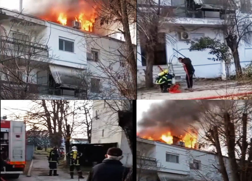 Δεύτερο  ατυχές Χριστουγεννιάτικο συμβάν - Φωτιά σε σοφίτα  διώροφης οικοδομής στις Εργατικές κατοικίες