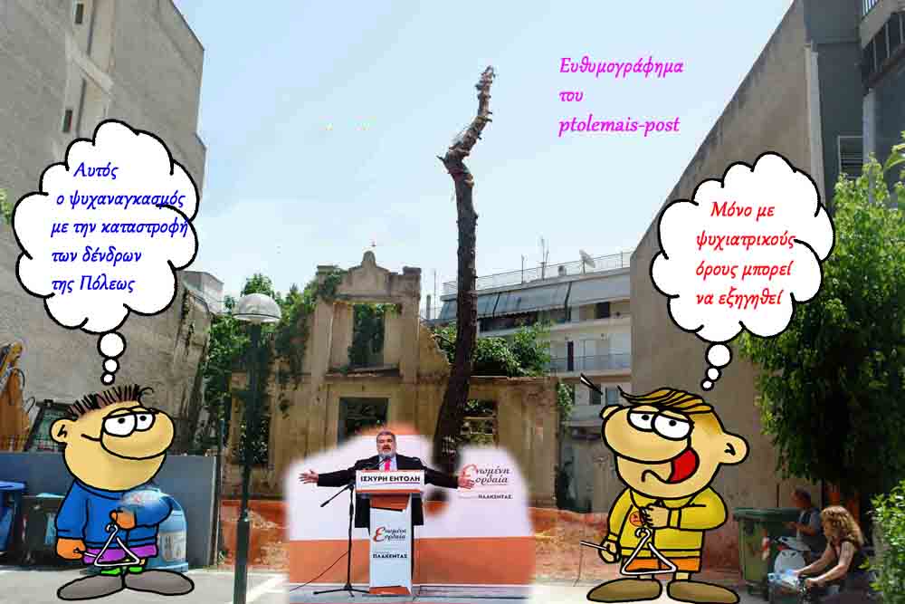 Συνεχίζεται η καταστροφή των δένδρων της Πόλεως - μάλιστα σε Ιστορικά κτίρια